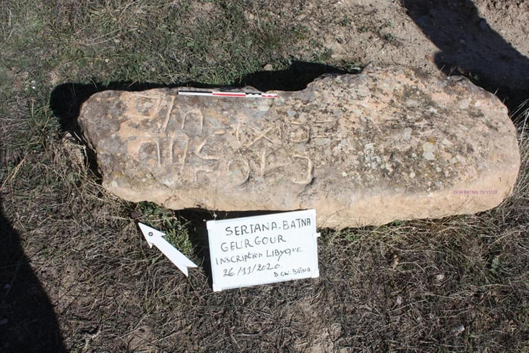لوح أثري في موقع قرقور الأثري بالجزائر